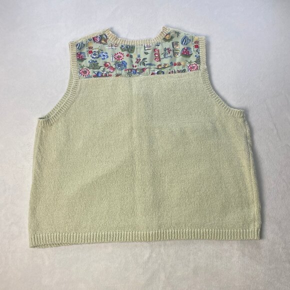 Vintage Marisa Canvas Button Sweater Vest - Picture 4 of 6